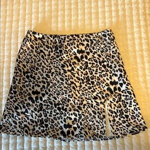 Princess Polly Leopard Skirt with Slit